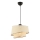 Lampa wisząca na przewodzie BARETTE 1xE27/60W/230V kremowa/błyszczący chrom