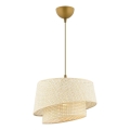 Lampa wisząca na przewodzie BARETTE 1xE27/60W/230V kremowa