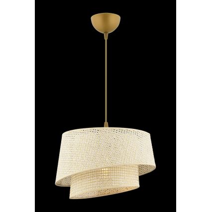 Lampa wisząca na przewodzie BARETTE 1xE27/60W/230V kremowa