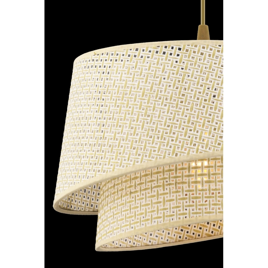 Lampa wisząca na przewodzie BARETTE 1xE27/60W/230V kremowa
