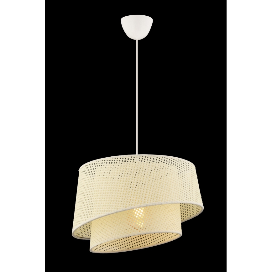 Lampa wisząca na przewodzie BARETTE 1xE27/60W/230V kremowa