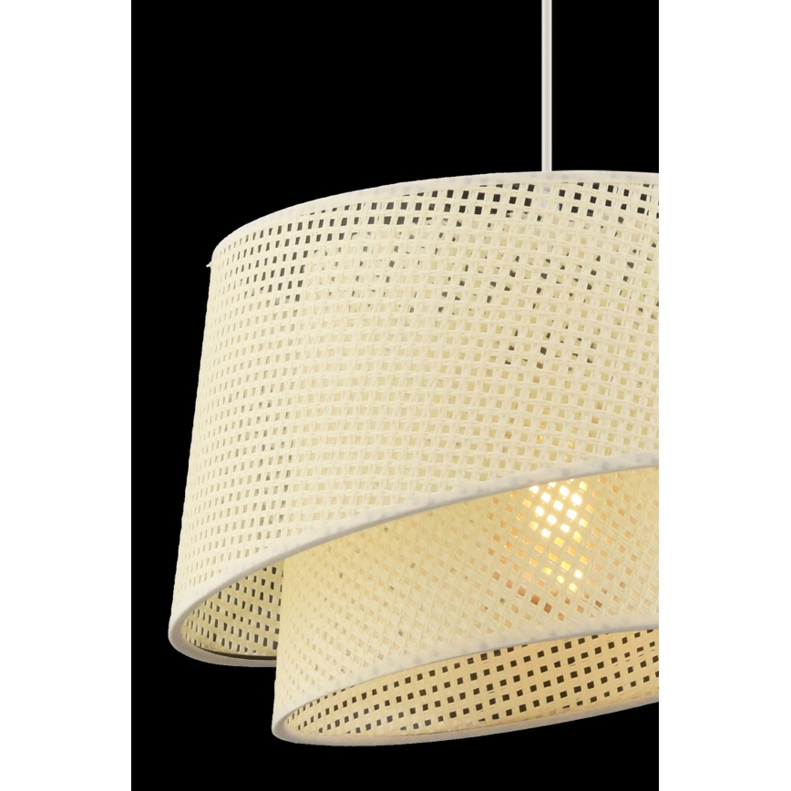 Lampa wisząca na przewodzie BARETTE 1xE27/60W/230V kremowa