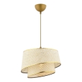 Lampa wisząca na przewodzie BARETTE 1xE27/60W/230V kremowo-złota