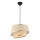 Lampa wisząca na przewodzie BARETTE 1xE27/60W/230V kremowy/błyszczący chrom