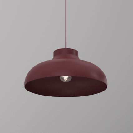 Lampa wisząca na przewodzie BASCA 1xE27/15W/230V bordowa