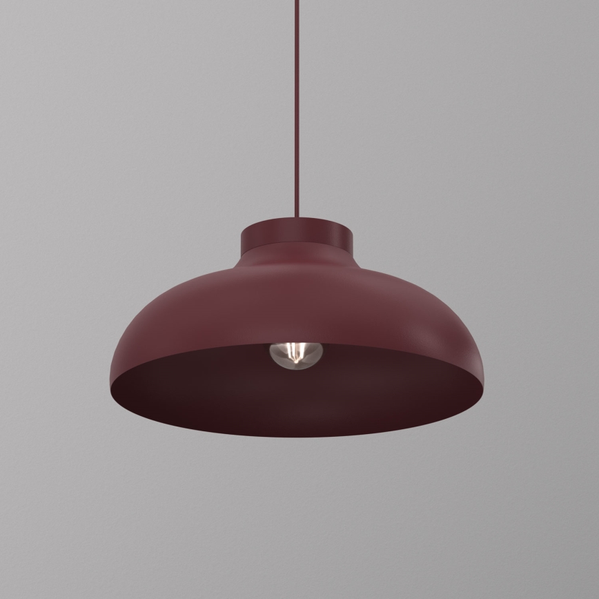 Lampa wisząca na przewodzie BASCA 1xE27/15W/230V bordowa