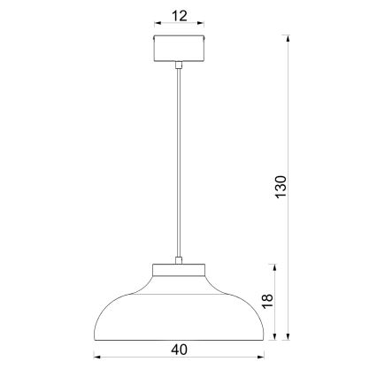 Lampa wisząca na przewodzie BASCA 1xE27/15W/230V bordowa