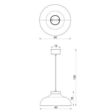 Lampa wisząca na przewodzie BASCA 1xE27/15W/230V kremowa