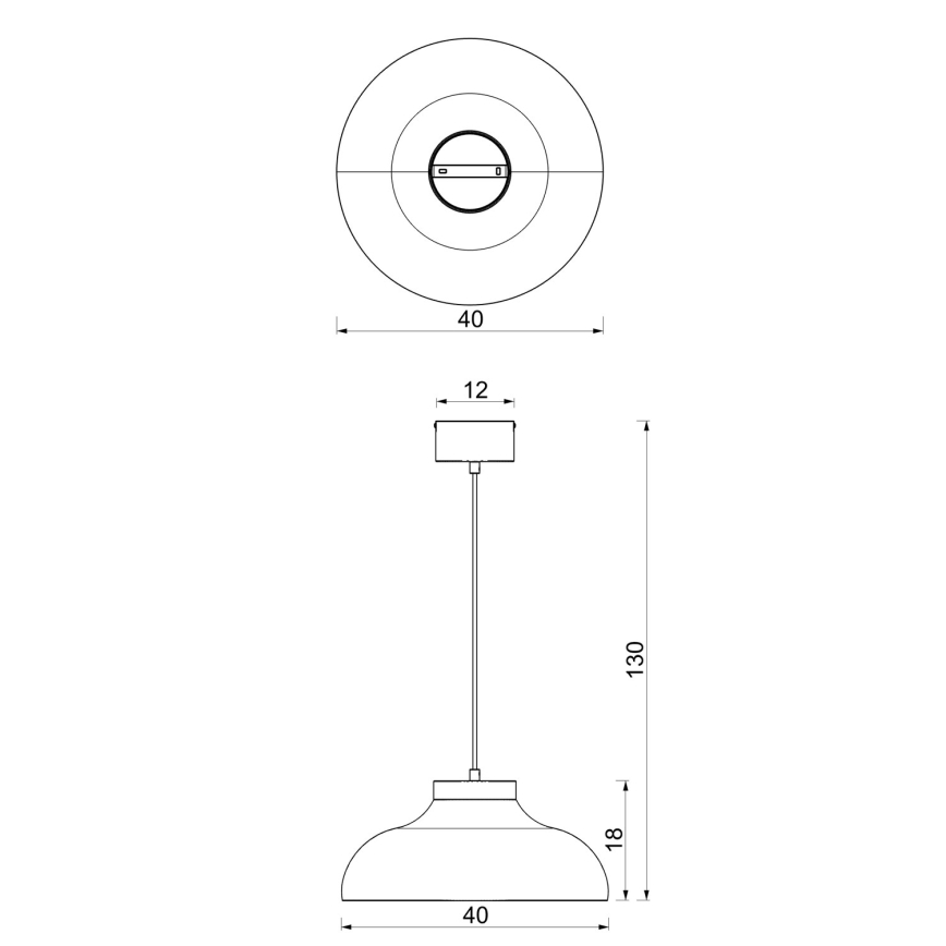 Lampa wisząca na przewodzie BASCA 1xE27/15W/230V kremowa