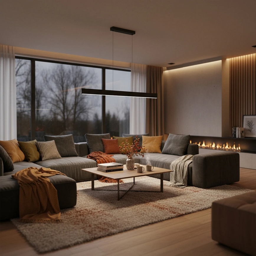 Lampa wisząca na przewodzie BERNADETTA LED/20W/230V 4000K czarna