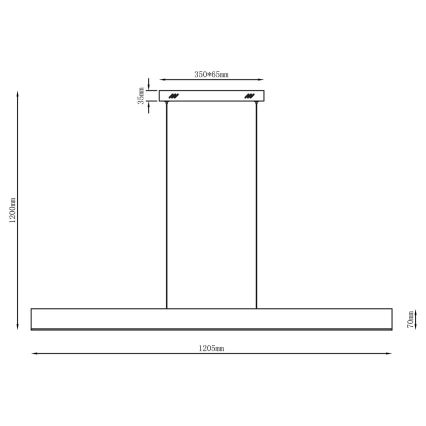 Lampa wisząca na przewodzie BERNADETTA LED/20W/230V 4000K czarna