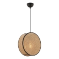 Lampa wisząca na przewodzie BIG DRUM 1xE27/60W/230V brązowa/czarna