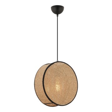 Lampa wisząca na przewodzie BIG DRUM 1xE27/60W/230V brązowa/czarna