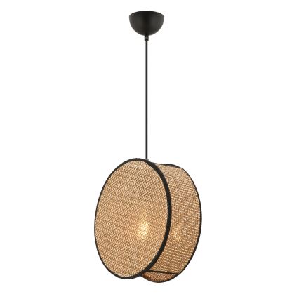 Lampa wisząca na przewodzie BIG DRUM 1xE27/60W/230V brązowa/czarna