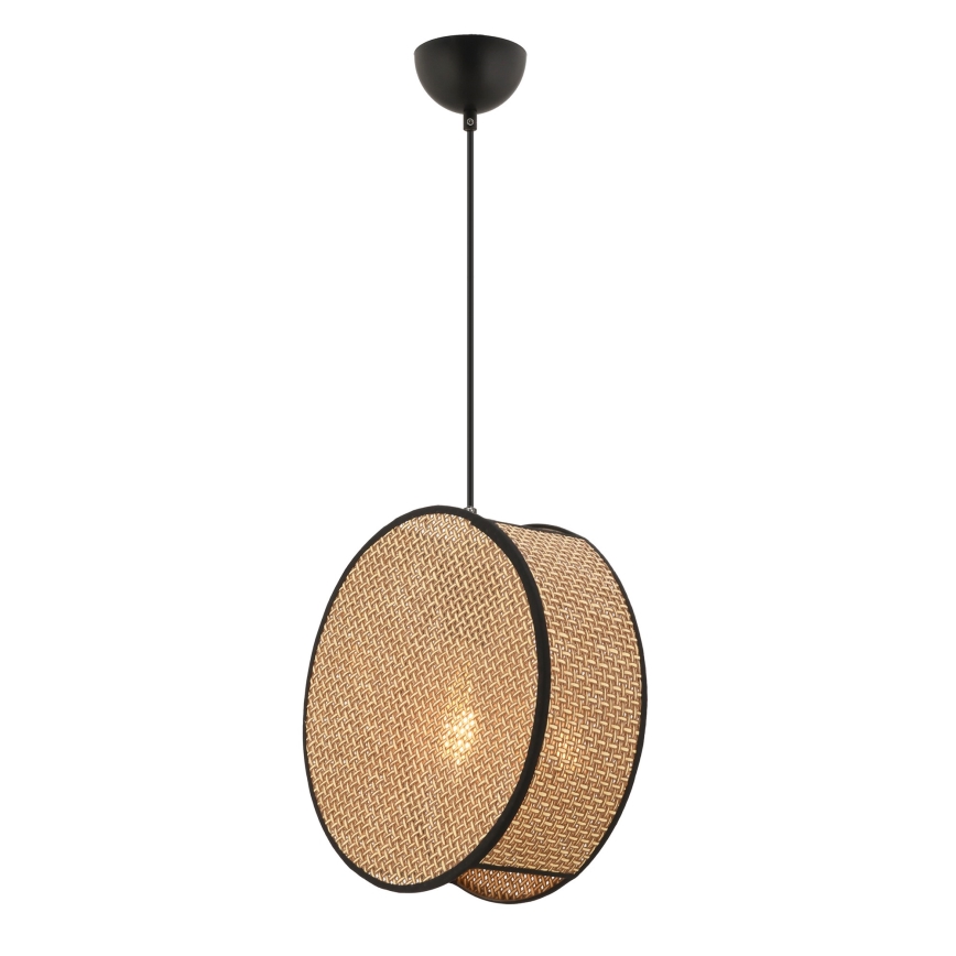 Lampa wisząca na przewodzie BIG DRUM 1xE27/60W/230V brązowa/czarna