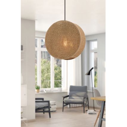 Lampa wisząca na przewodzie BIG DRUM 1xE27/60W/230V brązowa