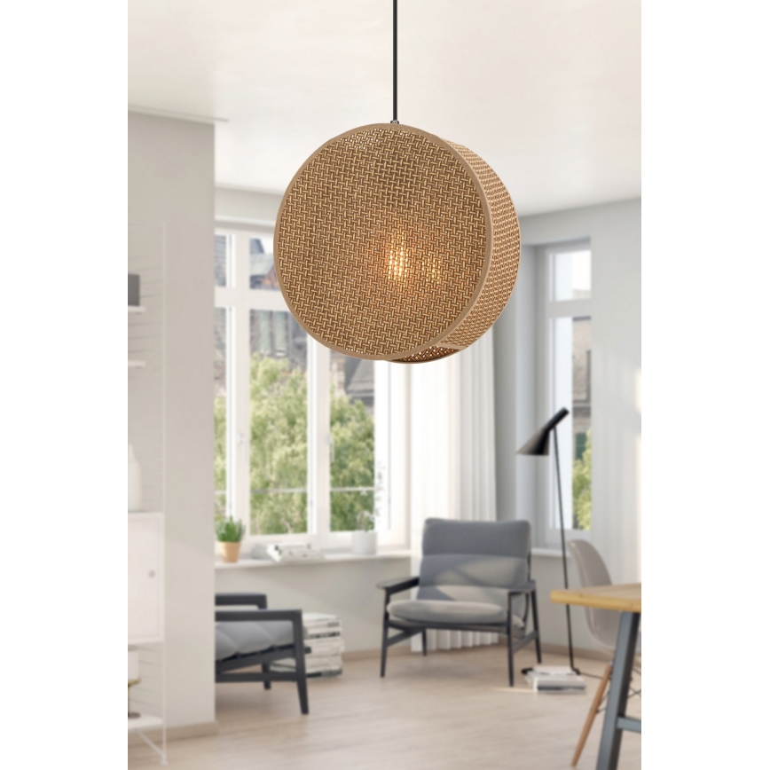 Lampa wisząca na przewodzie BIG DRUM 1xE27/60W/230V brązowa