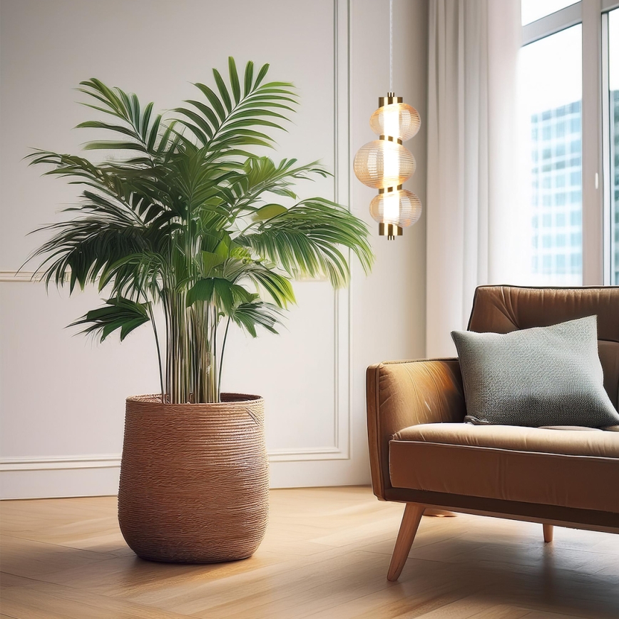 Lampa wisząca na przewodzie BOLLA LED/12W/230V śr. 16 cm złota/dymny beż