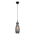 Lampa wisząca na przewodzie BOTTLE 1xE14/4W/230V szkło przydymione