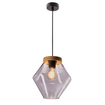 Lampa wisząca na przewodzie BRELS 1xE27/40W/230V przezroczysta