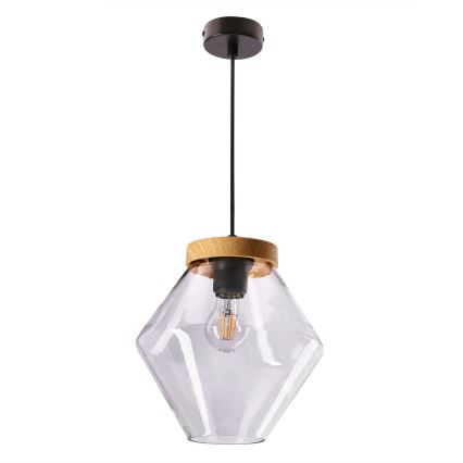 Lampa wisząca na przewodzie BRELS 1xE27/40W/230V przezroczysta