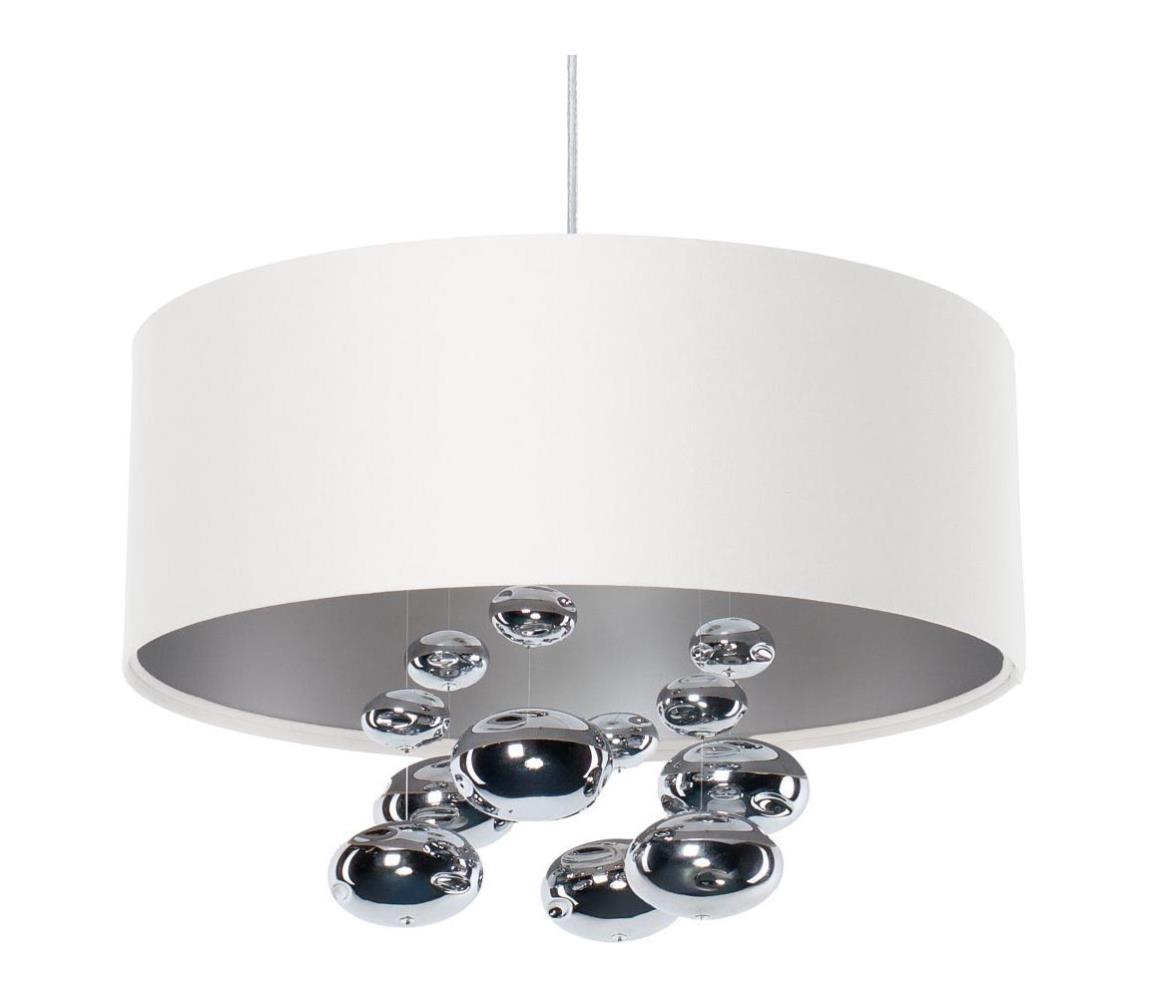 Lampa wisząca na przewodzie BUBBLE 1xE27/60W/230V śr. 50 cm biała