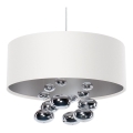 Lampa wisząca na przewodzie BUBBLE 1xE27/60W/230V śr. 50 cm biała