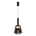 Lampa wisząca na przewodzie BUENO 1xGX53/9W/230V, średnica 18 cm, dymiona czerń