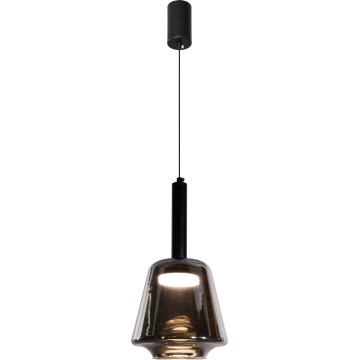 Lampa wisząca na przewodzie BUENO 1xGX53/9W/230V, średnica 18 cm, dymiona czerń