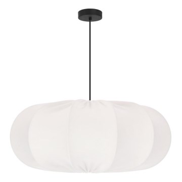 Lampa wisząca na przewodzie CAFEE 1xE27/40W/230V, śr. 52 cm, biała