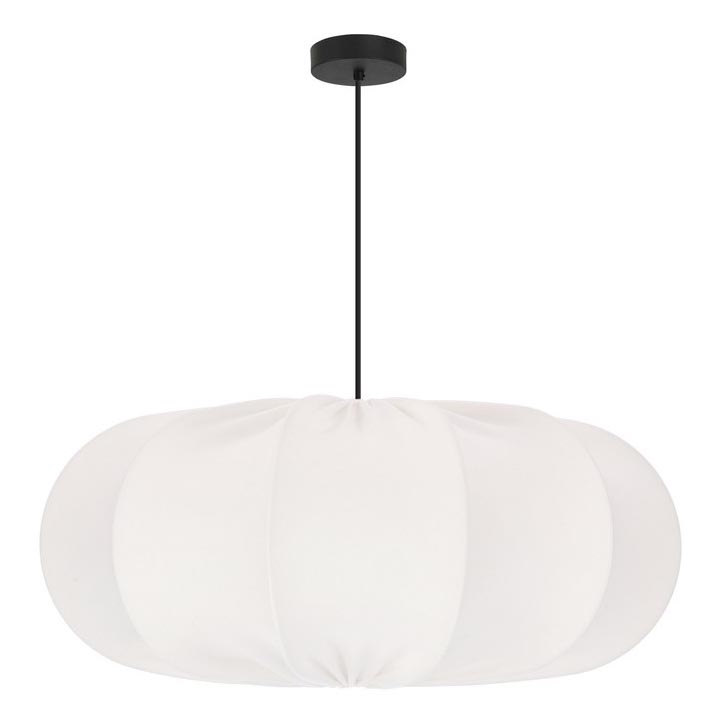 Lampa wisząca na przewodzie CAFEE 1xE27/40W/230V, śr. 52 cm, biała