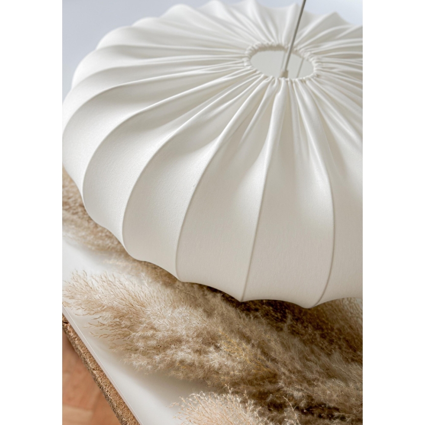 Lampa wisząca na przewodzie CAFEE 1xE27/40W/230V, śr. 52 cm, biała