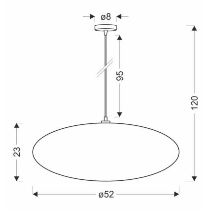 Lampa wisząca na przewodzie CAFEE 1xE27/40W/230V Ø 52 cm brązowa
