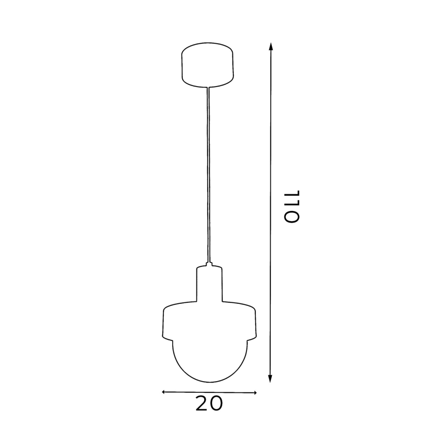 Lampa wisząca na przewodzie CANAN 1xE27/15W/230V śr. 20 cm beżowa