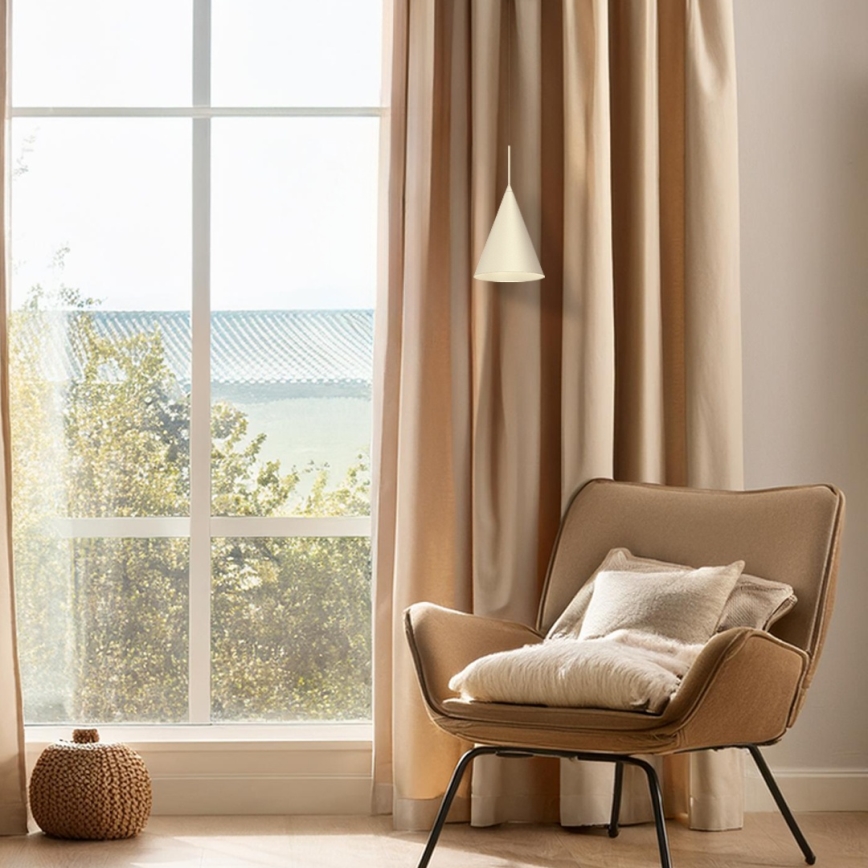 Lampa wisząca na przewodzie CAPITAL 1xGX53/15W/230V śr. 17 cm kremowa