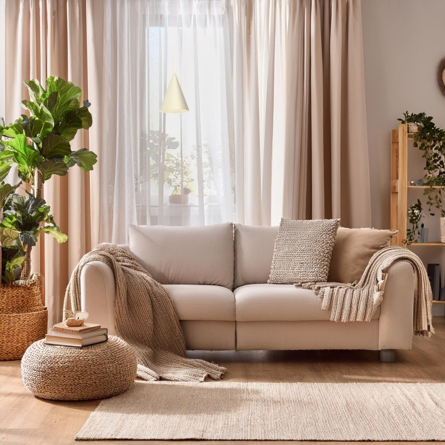 Lampa wisząca na przewodzie CAPITAL 1xGX53/15W/230V śr. 17 cm kremowa