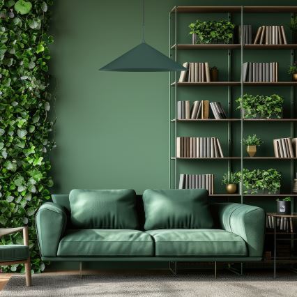 Lampa wisząca na przewodzie CAPITAL 1xGX53/15W/230V śr. 60 cm zielona