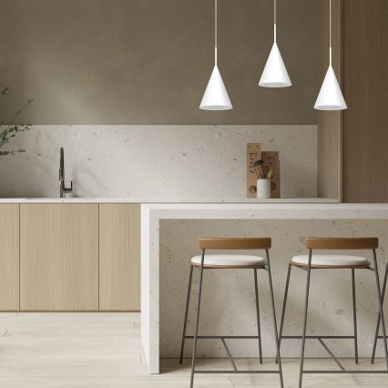 Lampa wisząca na przewodzie CAPITAL 1xGX53/15W/230V, średnica 17 cm, biała