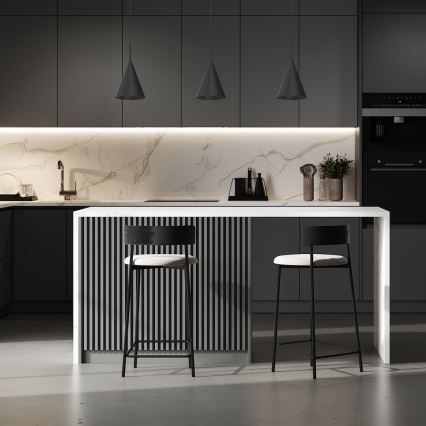 Lampa wisząca na przewodzie CAPITAL 1xGX53/15W/230V średnica 17 cm czarna