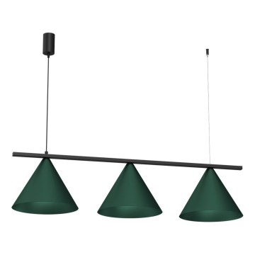 Lampa wisząca na przewodzie CAPITAL 3xGX53/15W/230V zielona