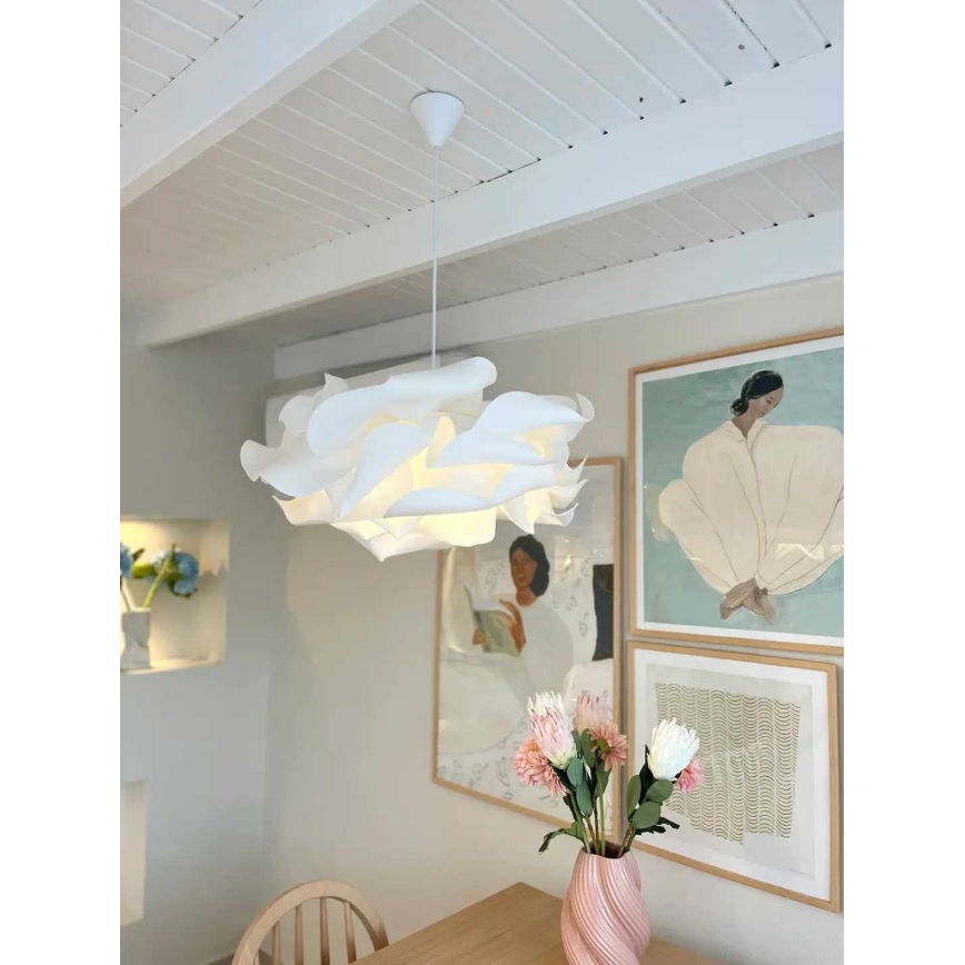 Lampa wisząca na przewodzie CLOUDY 1x E27/40W/230V biała