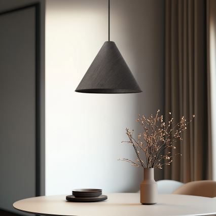 Lampa wisząca na przewodzie CONO 1xE27/40W/230V fornir hebanowy