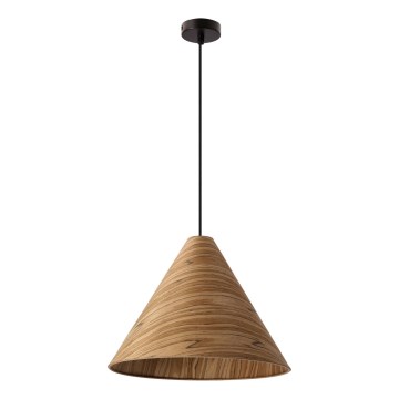 Lampa wisząca na przewodzie CONO 1xE27/40W/230V, okleina dębowa