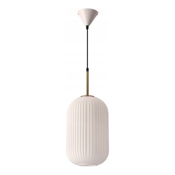 Lampa wisząca na przewodzie CRESTO 1xE27/40W/230V biała/złota