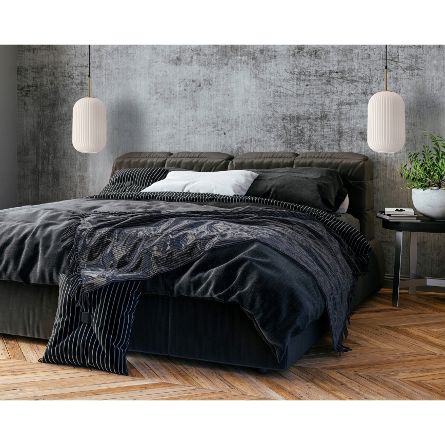 Lampa wisząca na przewodzie CRESTO 1xE27/40W/230V biała/złota