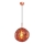 Lampa wisząca na przewodzie CRUMPLED 1xE27/24W/230V śr. 26 cm miedziana