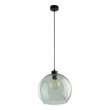 Lampa wisząca na przewodzie CUBUS 1xE27/15W/230V czarna/dymna zieleń
