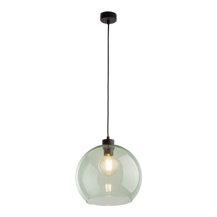 Lampa wisząca na przewodzie CUBUS 1xE27/15W/230V czarna/dymna zieleń