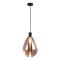 Lampa wisząca na przewodzie DENSO 1xG9/5W/230V średnica 20 cm miedziana/czarna