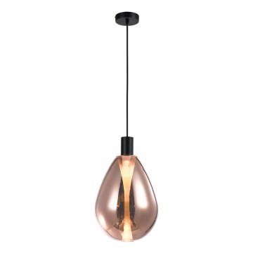 Lampa wisząca na przewodzie DENSO 1xG9/5W/230V średnica 20 cm miedziana/czarna